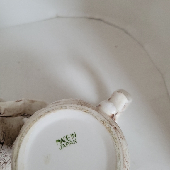 Vintage Country Ceramic Old Mill, Embossed Brick Pattern Japan- 2 Coffee Mugs - Picture 6 of 6